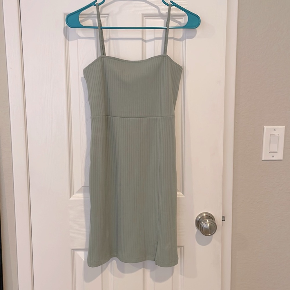 Cute Greyish Teal Bodycon Dress 👗